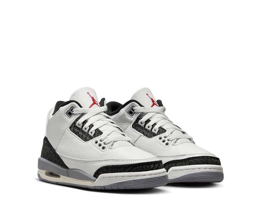 Air Jordan 3 Retro GS Summit White / Fire Red - Cement Grey - Black DM0967-106