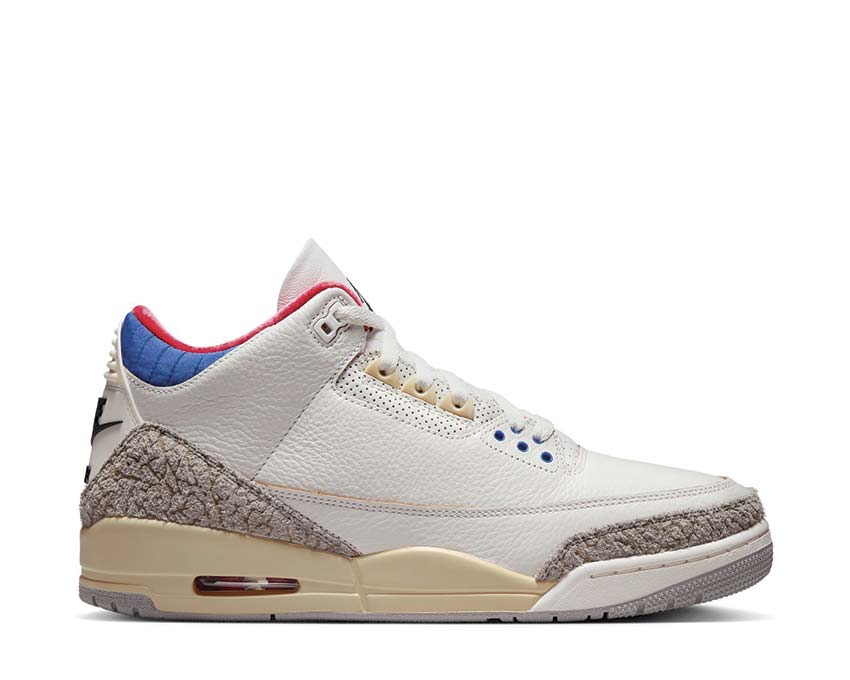  Air Jordan 3 Retro White / Black - Sport Royal - Challenge Red IB1482-100 
