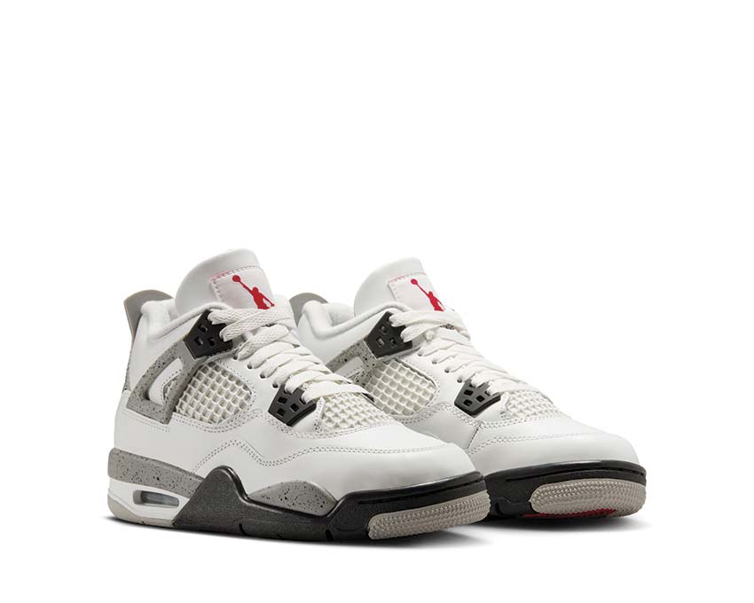 Air Jordan 4 Retro "White Cement" Summit White / Fire Red - Cement Grey - Black IB4388-100