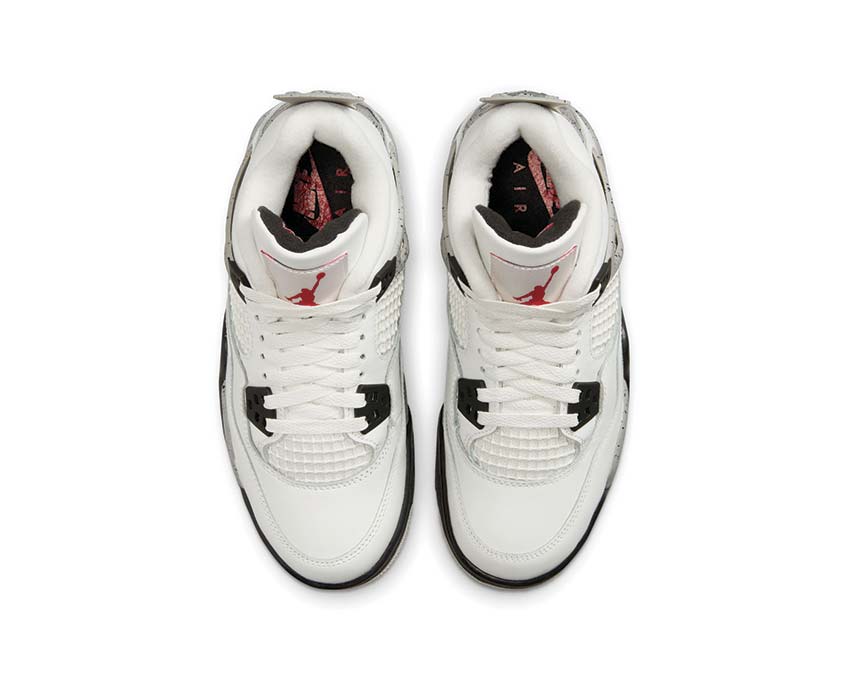 Air Jordan 4 Retro "White Cement" Summit White / Fire Red - Cement Grey - Black IB4388-100