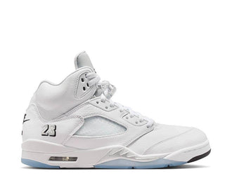 Air Jordan 5 Retro OG White Metallic bianco e argento — sneakers retro premium uomo