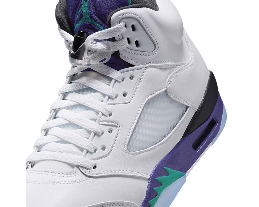 Air Jordan 5 Retro OG White/New Emerald-Grape Ice-Black HQ7978-100 