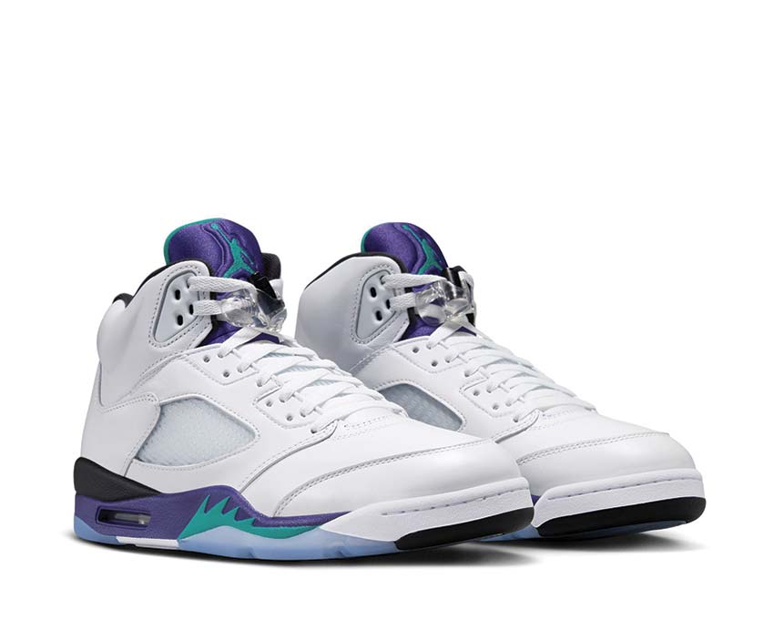 Air Jordan 5 Retro OG White/New Emerald-Grape Ice-Black HQ7978-100 