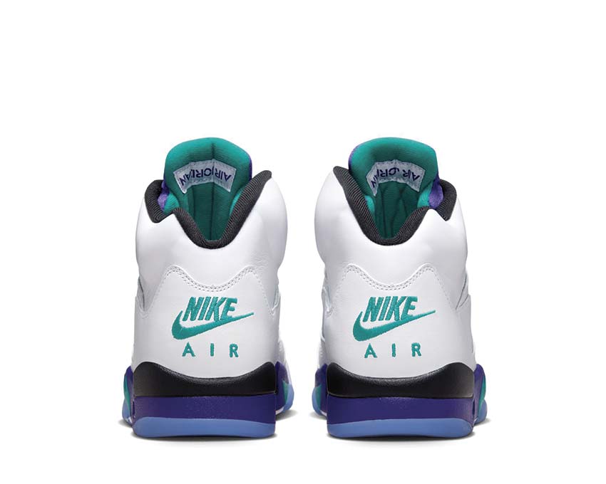Air Jordan 5 Retro OG White/New Emerald-Grape Ice-Black HQ7978-100 