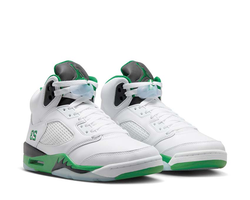 Air Jordan 5 Retro Wmns White / Lucky Green - Black - Ice Blue DD9336-103