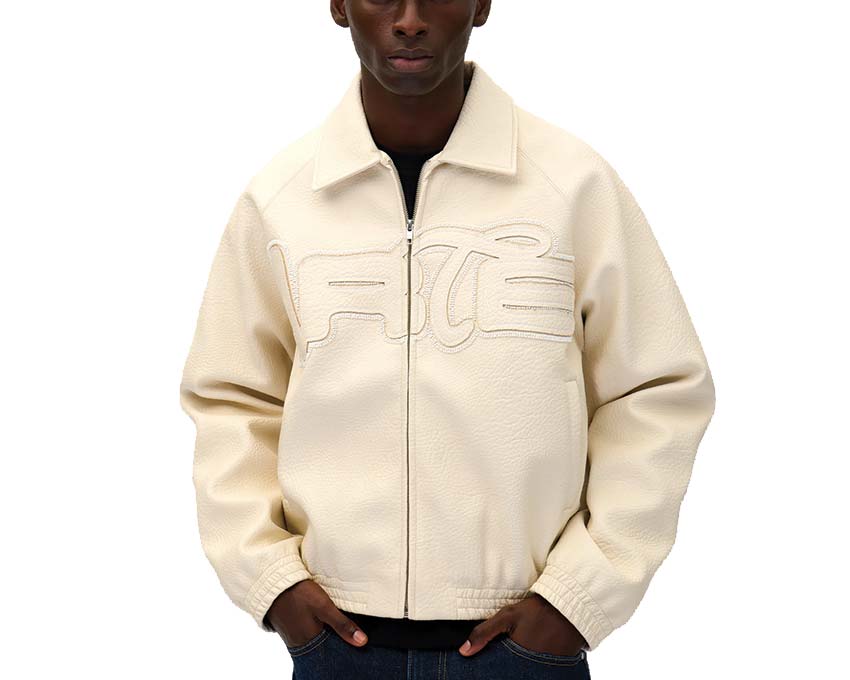 Arte Big Logo Leather Jacket "Cream" SS25-130J-250