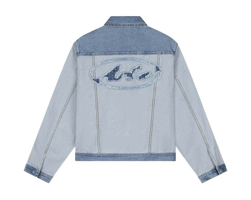 Arte Denim Inside/Out Jacket vista laterale — giacca denim uomo reversibile due lati