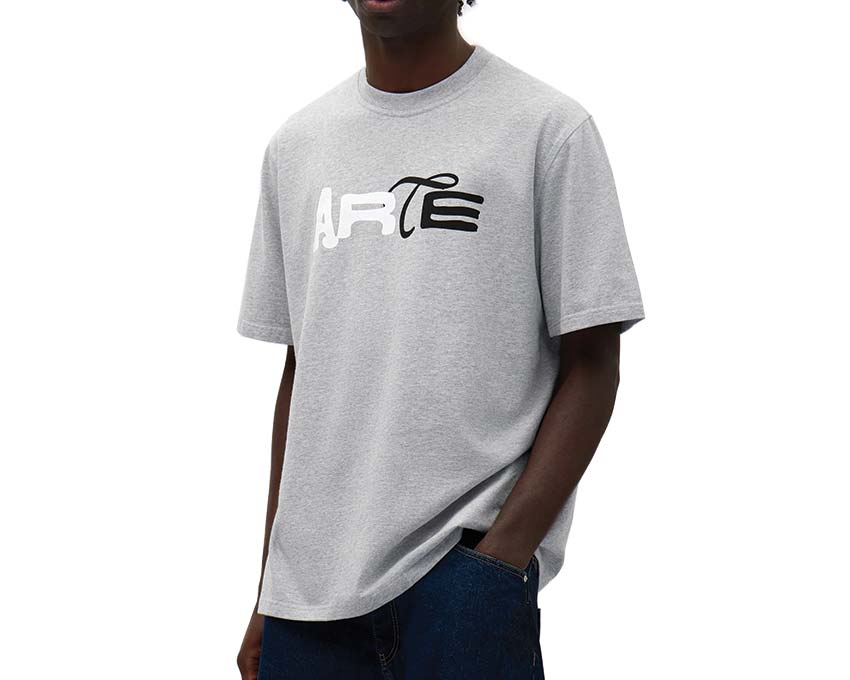 Arte Duo Print Logo T-Shirt Grey SS25-111T
