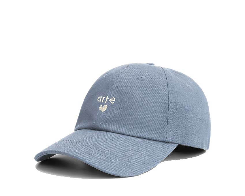 Arte Heart Logo Cap Blu — cappello unisex logo cuore ricamato regolabile