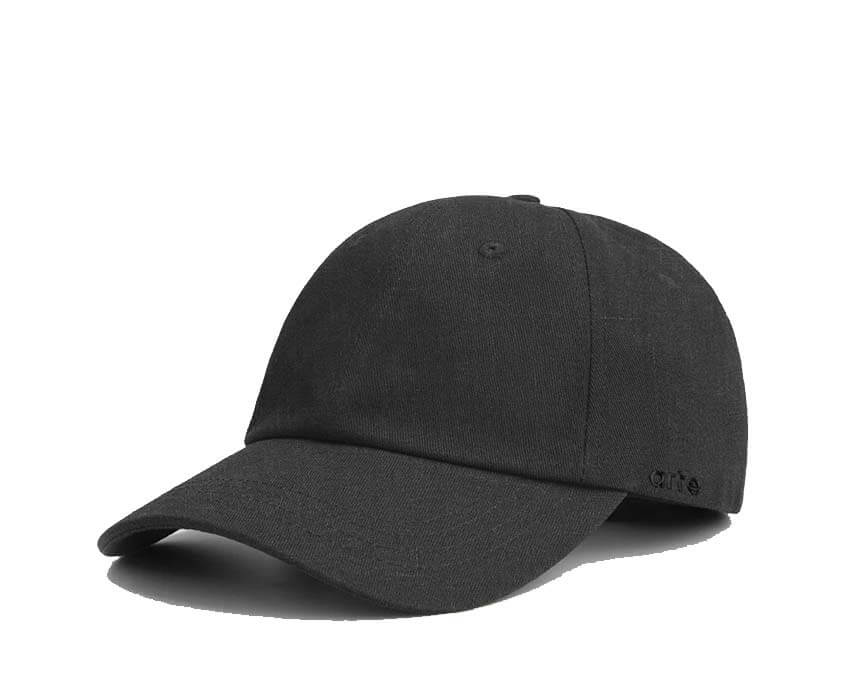 Arte Linen Cap Nero — cappello unisex lino leggero logo Arte ricamato