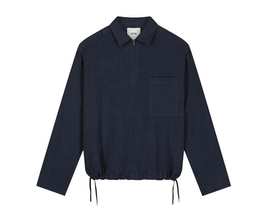 Arte Linen Quarter Zip Pullover SS26-011C-2