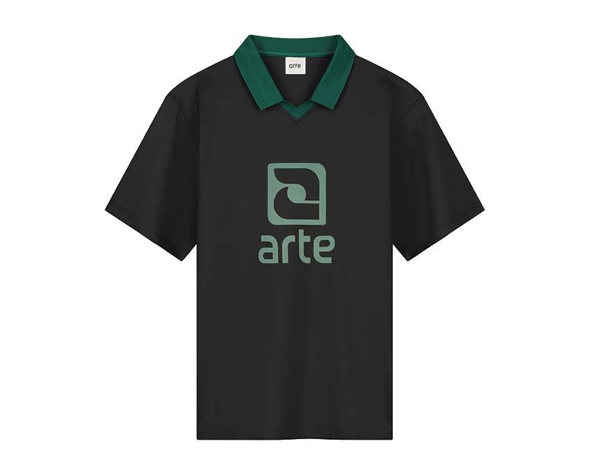 Arte Logo Collar T-shirt "Black/Green" SS25-080T-2