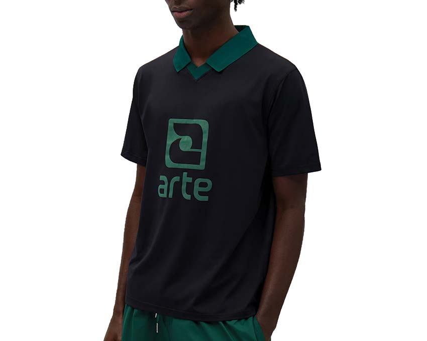 Arte Logo Collar T-shirt "Black/Green" SS25-080T-2