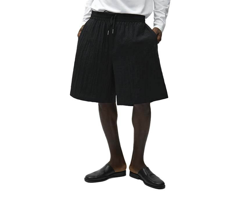 Arte Mesh Shorts Nero vista laterale — shorts uomo mesh vestibilità comoda