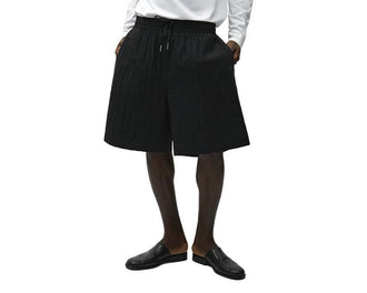 Arte Mesh Shorts Negro vista lateral — shorts hombre malla corte relajado