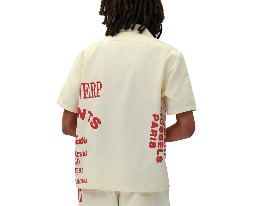 Arte Red Print Shirt "Cream" SS25-024S