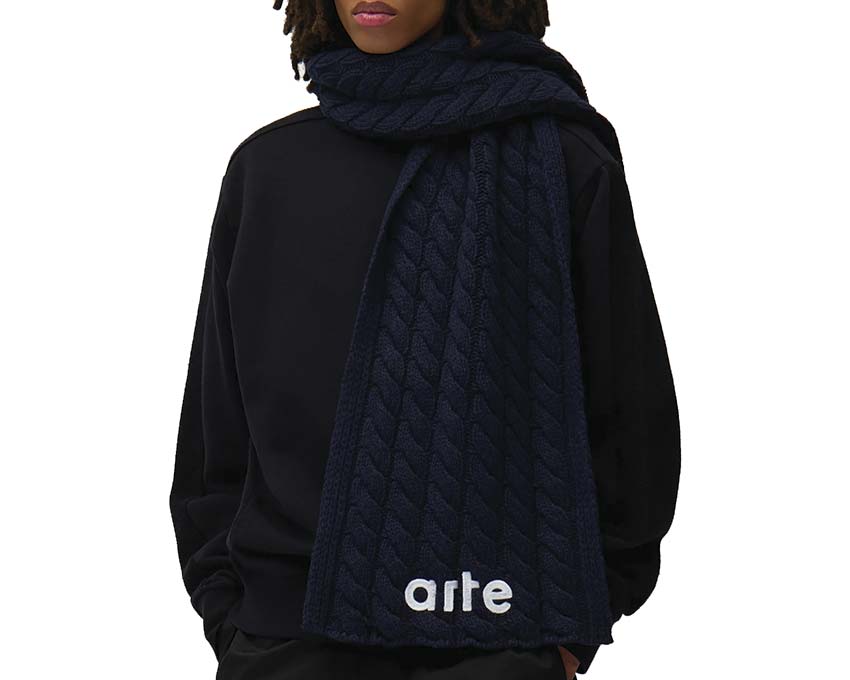  Arte Textured Logo Scarf AW25-175AC-400