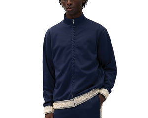 Arte Trim Jacket Navy — Unisex-Jacke kontrastierende Abschlüsse Streetwear