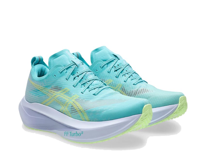 Asics Megablast "Energy Aqua" - chaussures de running unisexe - vue de la paire