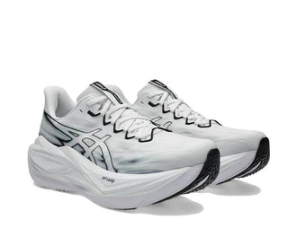 Asics Superblast 3 White vue latérale — tige knit légère ultra-réactive