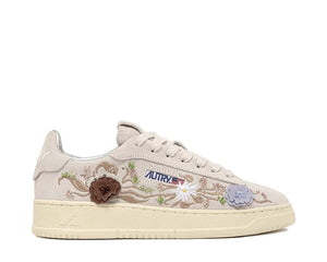 Autry Dallas Low W Floral Multicolor — Damen Sneaker Leder Bunter Blumendruck premium