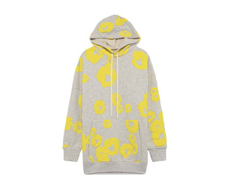 Autry Flowers Hoodie Gris Amarillo — sudadera capucha bordado floral premium lifestyle
