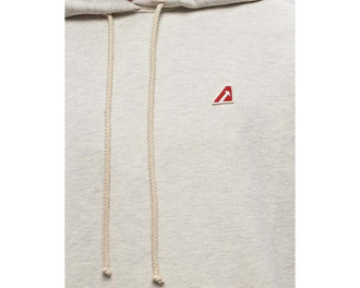 Autry Hoodie Ease Cream vista lateral — bolsillo canguro capucha ajustable algodón Autry
