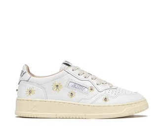 Autry Medalist Low Blanco Oro — zapatillas mujer cuero blanco detalles dorados retro lujo premium