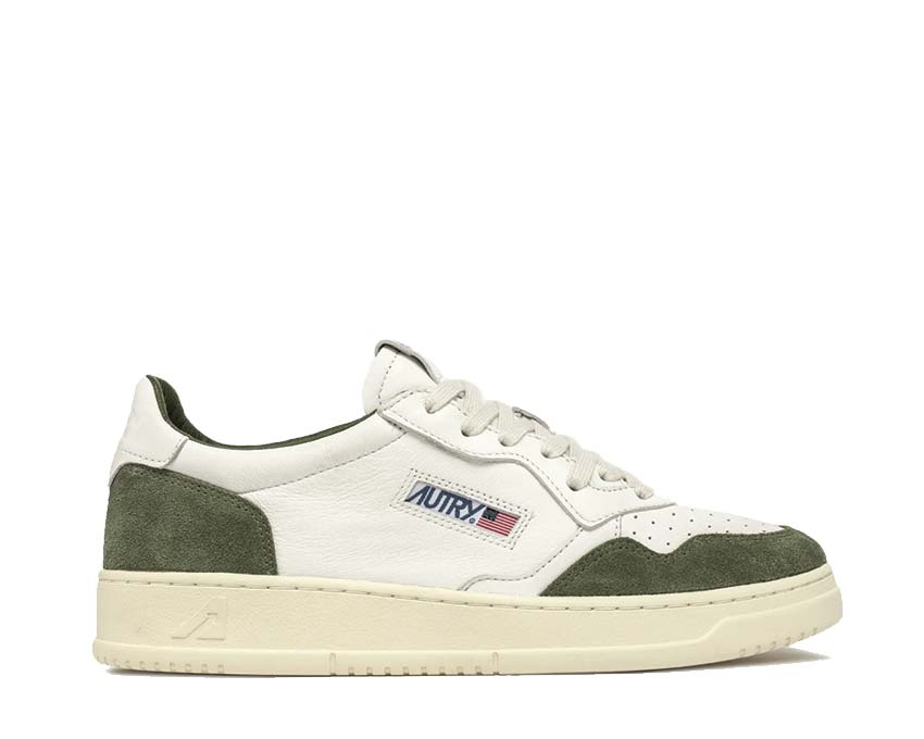 Autry Medalist Low  Goat  Suede - Wht Milit AULMGS40