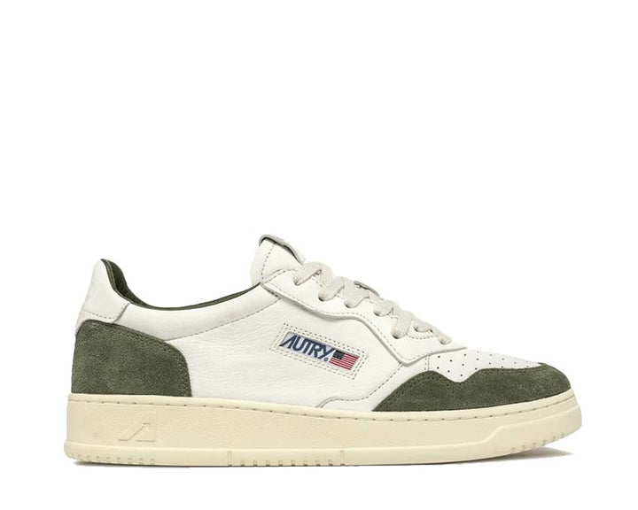 Autry Medalist Low  Goat  Suede - Wht Milit AULMGS40