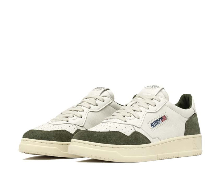 Autry Medalist Low  Goat  Suede - Wht Milit AULMGS40