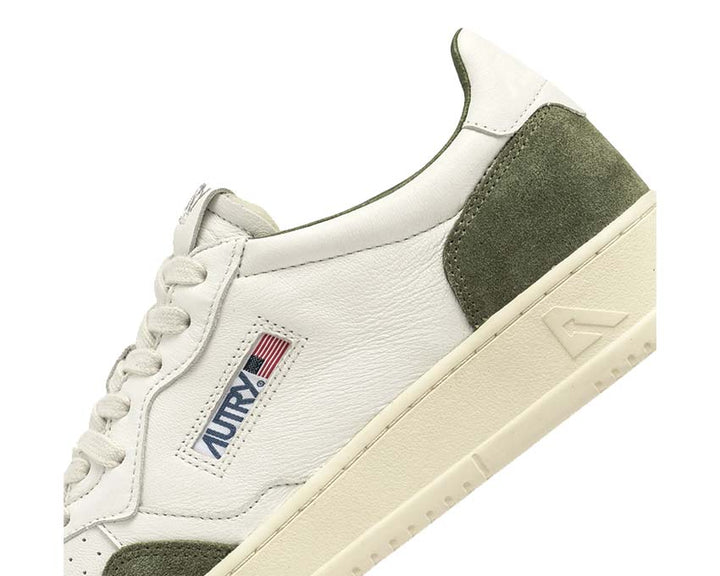 Autry Medalist Low  Goat  Suede - Wht Milit AULMGS40