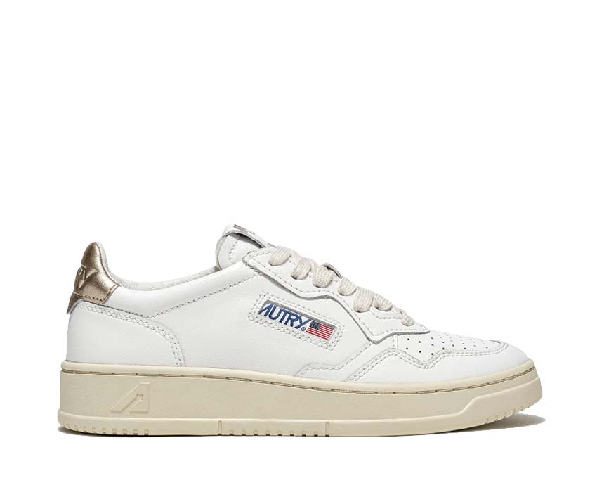 Autry Medalist Low Leat / White - Gold AULWLL06