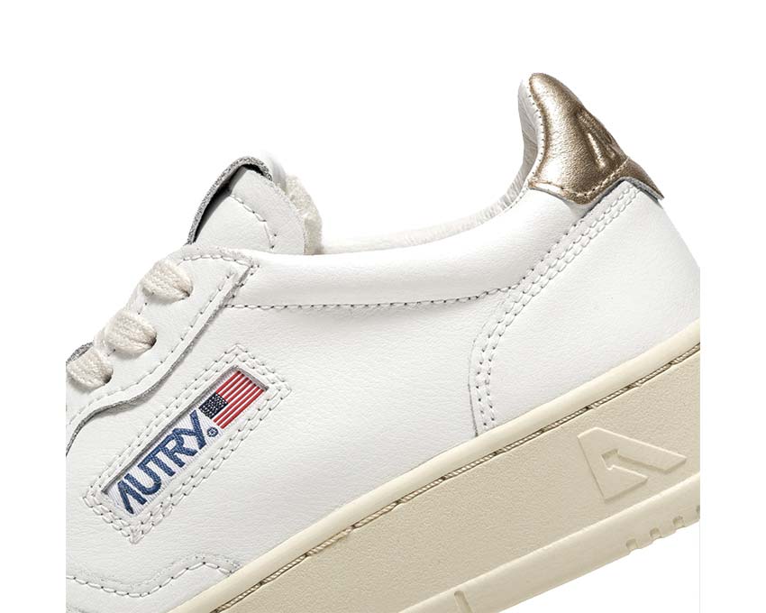 Autry Medalist Low Leat / White - Gold AULWLL06
