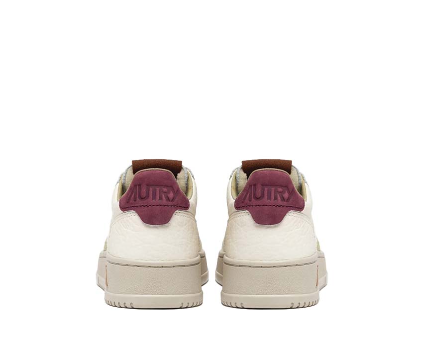  Autry Medalist Low Marshmallow / Burgundy Leather AULMNE10