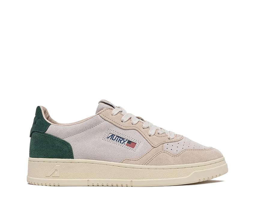  Autry Medalist Low Tricolor Sand / Green Suede AULMTS19 
