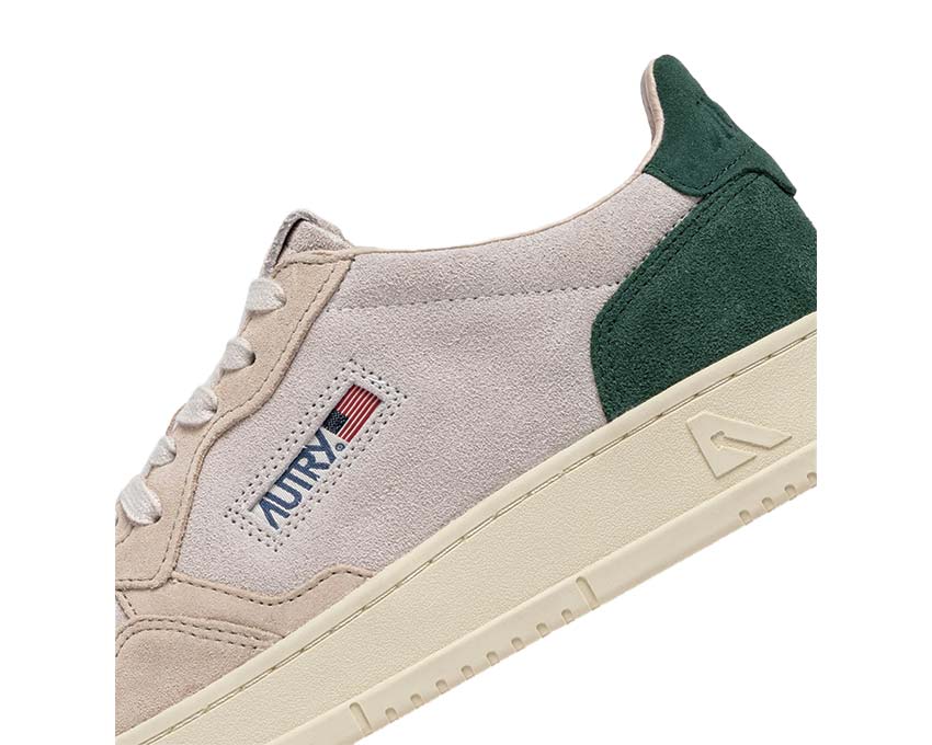  Autry Medalist Low Tricolor Sand / Green Suede AULMTS19 