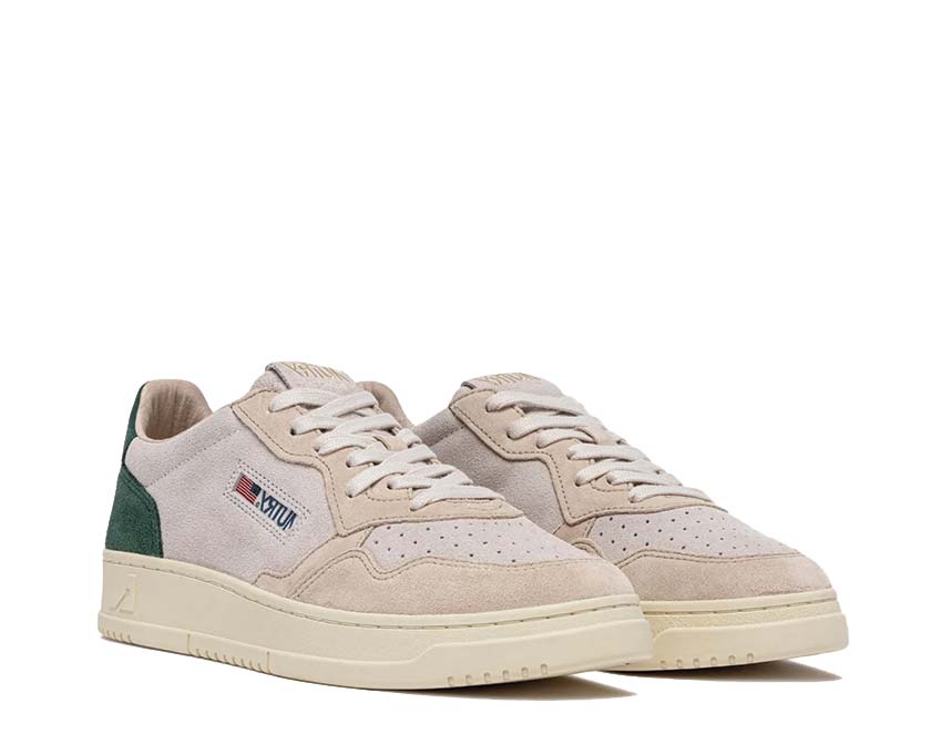  Autry Medalist Low Tricolor Sand / Green Suede AULMTS19 
