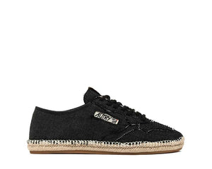 Autry Sandy Espadrilles Black Canvas Women — black canvas lifestyle premium espadrilles