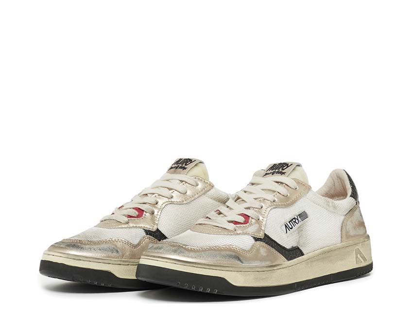 Autry Super Vintage Low Mesh / Suede White - Gold AVLMMS09