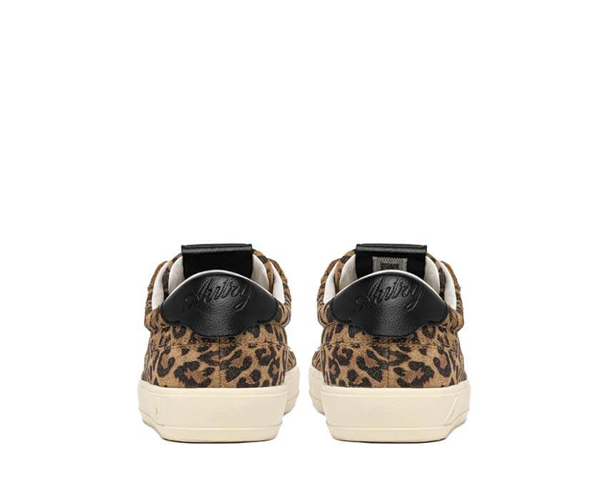 Autry Windscape Low Leopard dettaglio — logo Autry pelle stampa leopardo donna