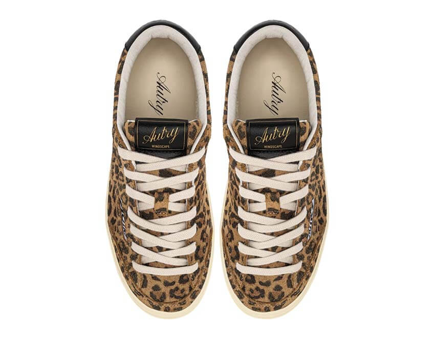Autry Windscape Low Leopard posteriore — tallone Windscape Low pelle leopardo donna