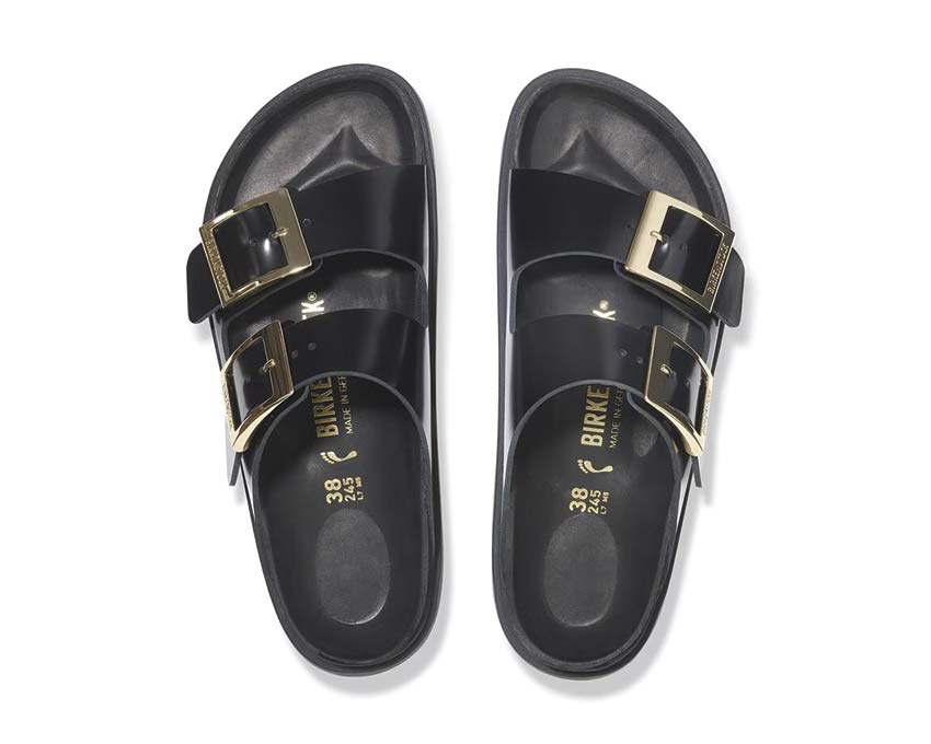  Birkenstock Arizona Droplet Buckle High-Shine Black 1029353 