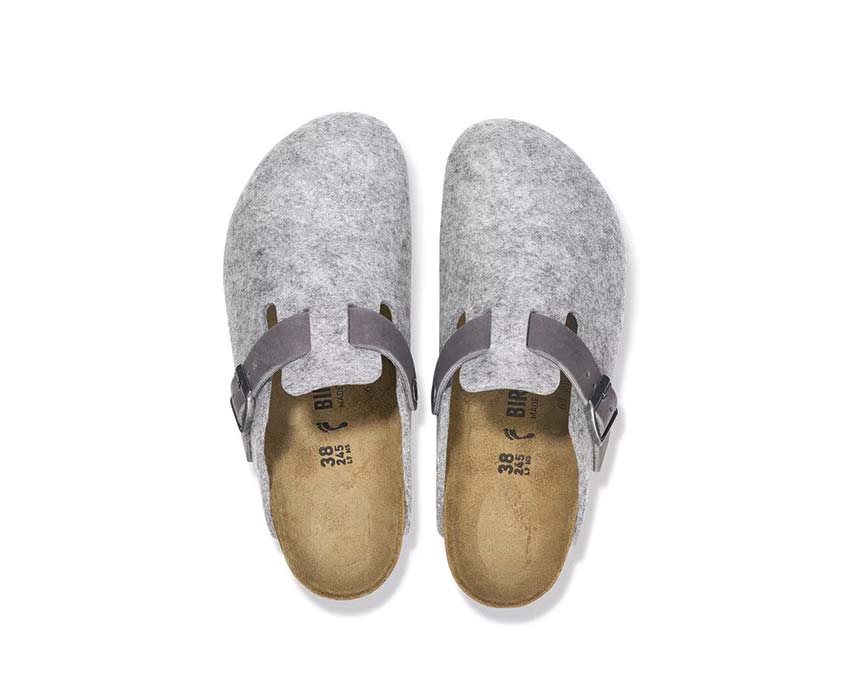 Birkenstock Boston Natural Leather Light Grey 1026163