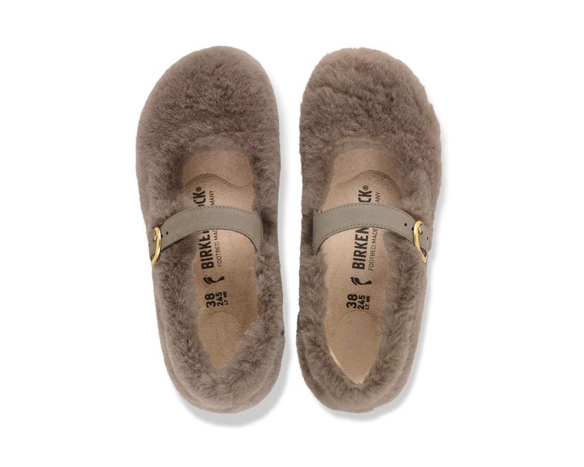 Birkenstock Santa Clarita Shearling "Gray Taupe"