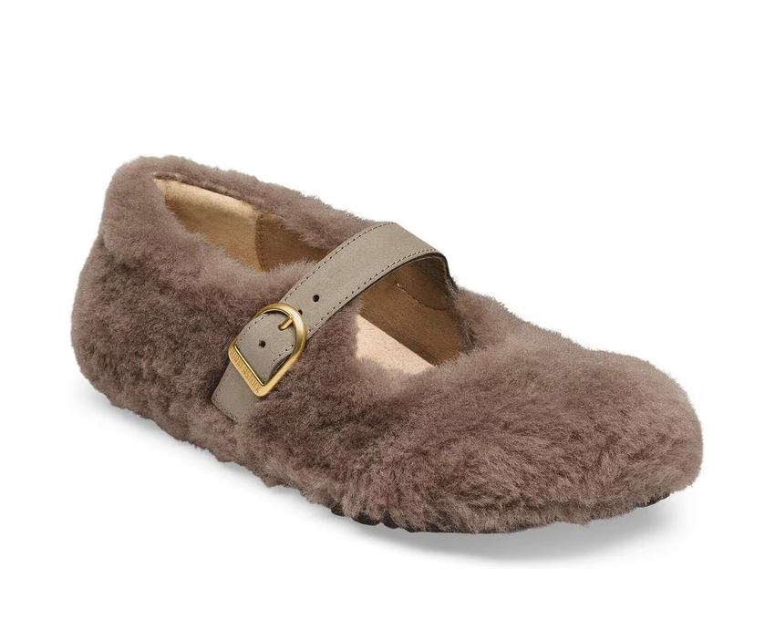 Birkenstock Santa Clarita Shearling "Gray Taupe"