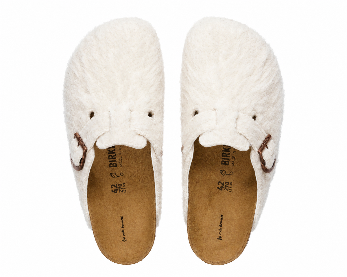 Birkenstock 1774 x Cole Bennett Boston Wool Moon Buckle Tex "Off White"