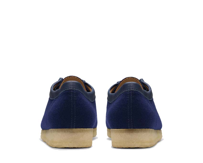 Clark  Wallabee Navy Wool 26178225 7 070