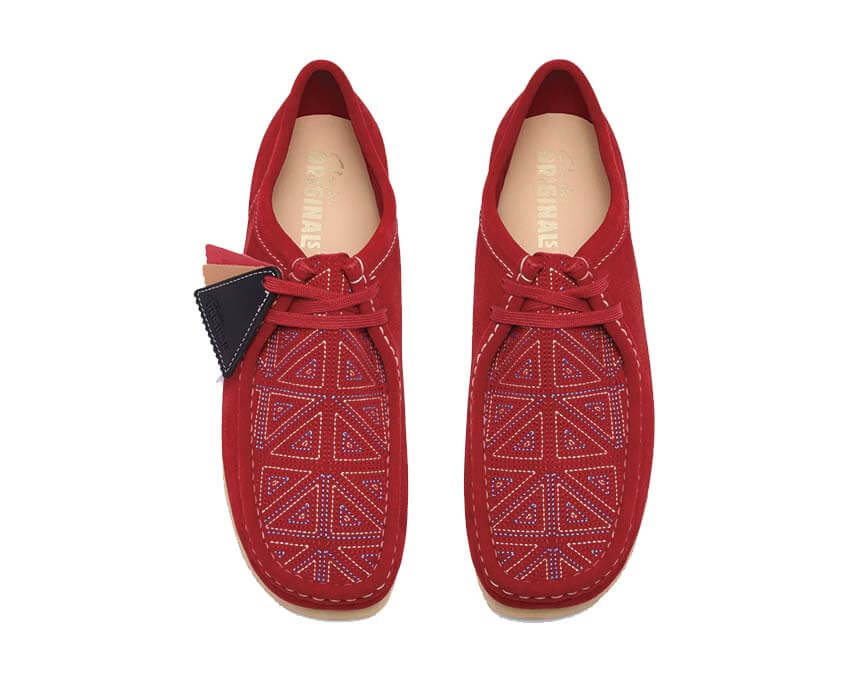 Clarks Wallabee "Red Interest" - chaussures homme - vue 4