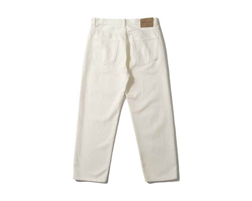 Edmmond Studios Avail Pant beige vista laterale — dettaglio tasche e cintura elastica